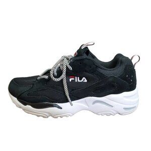 ❤️Fila Ray Tracer Black and White Boy's Sneakers